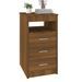 Armoire à tiroirs Chêne marron 40x50x76 cm Bois d'ingénierie - Photo n°4