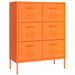 Armoire à tiroirs Orange 80x35x101,5 cm Acier - Photo n°1