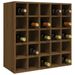 Armoire à vin Marron miel 56x25x56 cm Bois de pin massif - Photo n°4