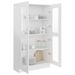 Armoire à vitrine Blanc brillant 82,5x30,5x150 cm - Photo n°5