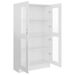 Armoire à vitrine Blanc brillant 82,5x30,5x150 cm - Photo n°6