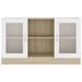 Armoire à vitrine Blanc et chêne sonoma 120x30,5x70cm - Photo n°1
