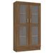 Armoire à vitrine Chêne brun 82,5x30,5x150 cm Bois d'ingénierie - Photo n°2