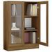 Armoire à vitrine Chêne marron 82,5x30,5x115cmBois d'ingénierie - Photo n°4