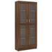 Armoire à vitrine Chêne marron 82,5x30,5x185,5cmBois ingénierie - Photo n°2