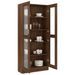 Armoire à vitrine Chêne marron 82,5x30,5x185,5cmBois ingénierie - Photo n°7