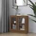 Armoire à vitrine Chêne marron 82,5x30,5x80cm Bois d'ingénierie - Photo n°1