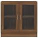 Armoire à vitrine Chêne marron 82,5x30,5x80cm Bois d'ingénierie - Photo n°3