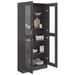 Armoire à vitrine Gris 82,5x30,5x185,5 cm - Photo n°1