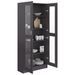 Armoire à vitrine Gris brillant 82,5x30,5x185,5 cm - Photo n°1