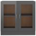 Armoire à vitrine Gris brillant 82,5x30,5x80 cm - Photo n°1