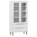 Armoire à vitrine MOLDE Blanc 90x35x175 cm Bois de pin massif - Photo n°1