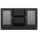 Armoire à vitrine Noir brillant 120x30,5x70 cm - Photo n°1