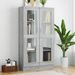 Armoire à vitrine Sonoma gris 82,5x30,5x150cm Bois d'ingénierie - Photo n°1