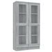 Armoire à vitrine Sonoma gris 82,5x30,5x150cm Bois d'ingénierie - Photo n°2