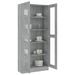 Armoire à vitrine Sonoma gris 82,5x30,5x185,5cm Bois ingénierie - Photo n°7