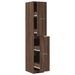 Armoire apothicaire chêne marron 30x41x174,5 cm bois ingénierie - Photo n°2