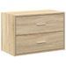 Armoire avec 2 tiroirs chêne sonoma 60x31x40 cm bois ingénierie - Photo n°2