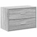 Armoire avec 2 tiroirs sonoma gris 60x31x40cm bois d'ingénierie - Photo n°2