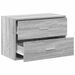 Armoire avec 2 tiroirs sonoma gris 60x31x40cm bois d'ingénierie - Photo n°5