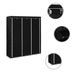 Armoire avec compartiments et barres Noir 150x45x175 cm Tissu - Photo n°4