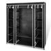 Armoire avec compartiments et tiges 45 x 150 x 176 cm Noir - Photo n°1