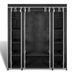 Armoire avec compartiments et tiges 45 x 150 x 176 cm Noir - Photo n°6