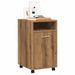 Armoire avec roues chêne artisanal 33x38x60cm bois d'ingénierie - Photo n°1