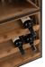 Armoire bar bois massif foncé et pieds métal noir Corai L 60 cm - Photo n°10