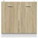 Armoire basse chêne sonoma 80x46x81,5 cm bois d’ingénierie - Photo n°5