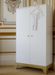 Armoire bébé 2 portes blanche et or Paris - Photo n°1