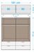Armoire Blanche et Chêne de Sonoma 4 portes battantes 4 tiroirs Kaze - Photo n°2