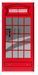 Armoire cabine téléphonique 2 portes bois rouge Londres L 90 cm - Photo n°2