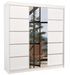Armoire chambre adulte 2 portes coulissantes BAKER 200 cm avec miroir - Photo n°1