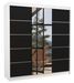 Armoire chambre adulte 2 portes coulissantes BAKER 200 cm avec miroir - Photo n°1
