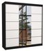 Armoire chambre adulte 2 portes coulissantes BAKER 200 cm avec miroir - Photo n°1