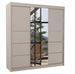 Armoire chambre adulte 2 portes coulissantes BAKER 200 cm avec miroir - Photo n°1