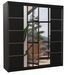 Armoire chambre adulte 2 portes coulissantes DALIA 200 cm avec miroir - Photo n°1
