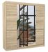 Armoire chambre adulte 2 portes coulissantes DALIA 200 cm avec miroir - Photo n°1