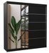 Armoire chambre adulte 2 portes coulissantes OLIVIA 200 cm avec miroir - Photo n°1