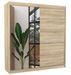 Armoire chambre adulte 2 portes coulissantes OLIVIA 200 cm avec miroir - Photo n°1