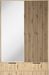 Armoire chambre adulte ASTORIA 120 cm chêne artisan et miroir - Photo n°1