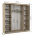 Armoire chambre adulte blanche 2 portes coulissantes Yvona 200 cm - Photo n°4