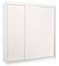 Armoire chambre adulte blanche 3 portes coulissantes Kamia 200 cm - Photo n°1