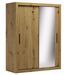 Armoire chambre adulte DIVA 160 cm – 2 portes coulissantes dont 1 avec miroir - Photo n°1