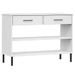 Armoire console avec pieds en métal Blanc Bois pin massif OSLO - Photo n°1