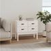 Armoire console Blanc 90x40x78 cm Bois de pin solide - Photo n°1