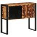 Armoire console multicolore 90x35x75cm bois massif récupération - Photo n°1