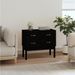 Armoire console Noir 90x40x78 cm Bois de pin solide - Photo n°1