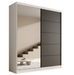 Armoire coulissante 2 portes avec miroir TENA 180 cm – Design moderne - Photo n°1